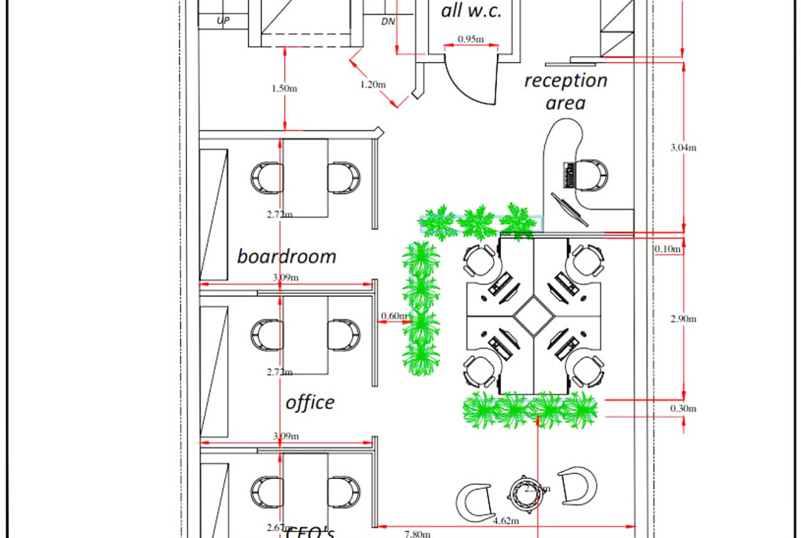 Sliema Office Building for Rent - Potential Layout Option