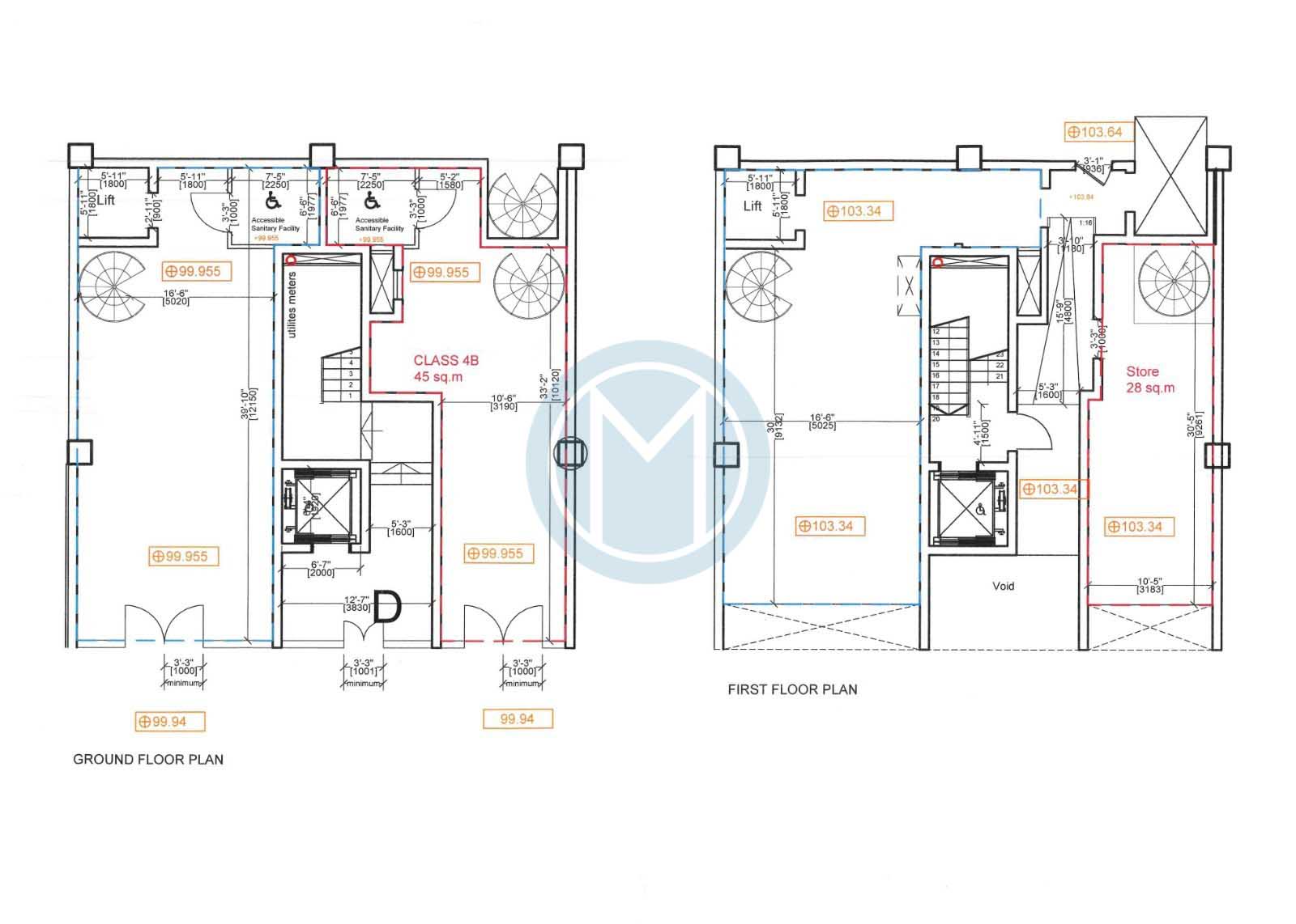 Sliema Retail Office For Rent - Plan