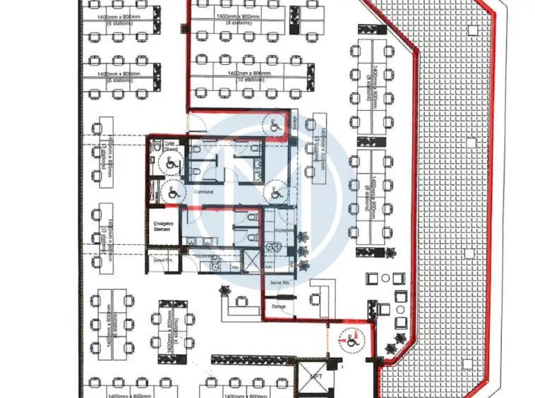 Central Office with Penthouse Views - plan