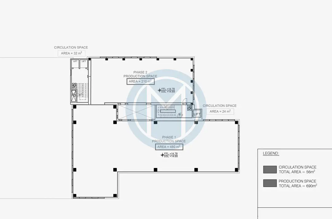 Furnished Paola Office-Plan