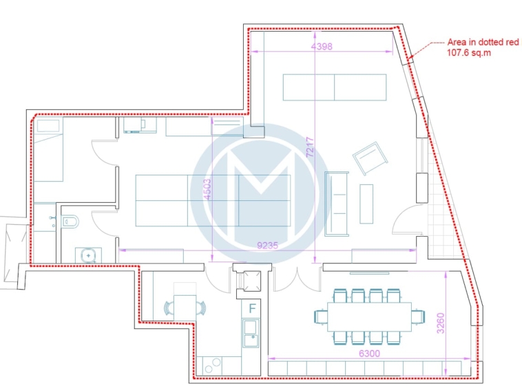 Retail Office in Mosta - Plan
