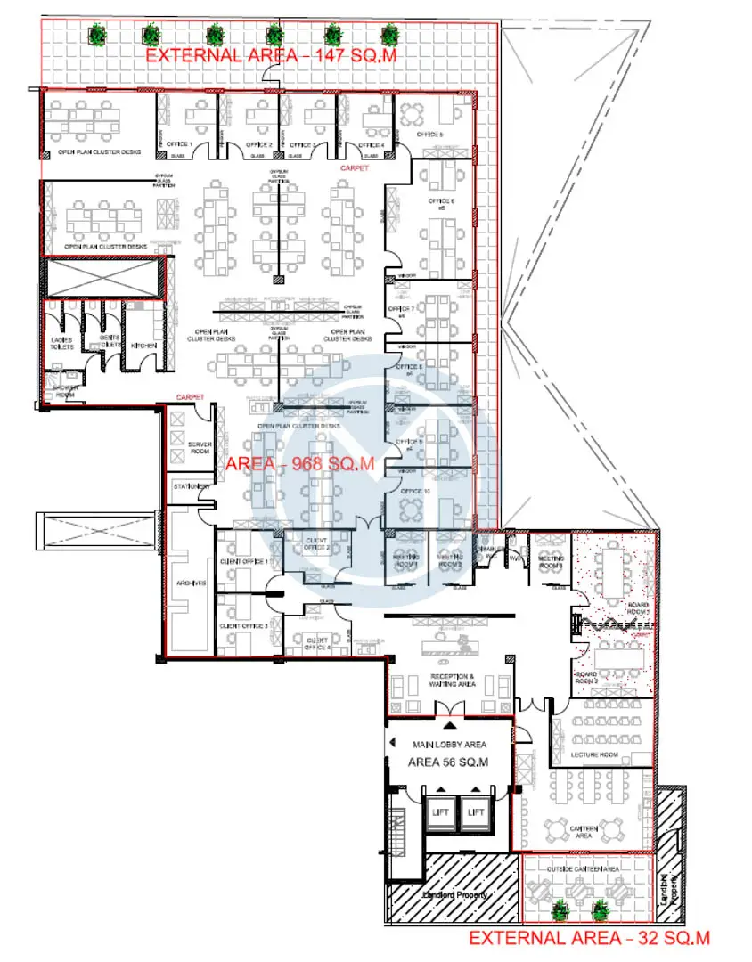 Penthouse Office in San Gwann - Plan